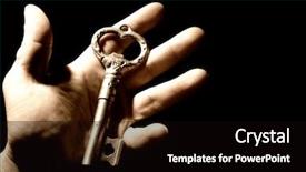  Presentation with black hand - Presentation theme having young woman with notebook on the grass background and a tawny brown colored foreground