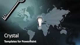  Presentation with unlock - Presentation theme with unlock potential - key to wealth and power background and a tawny brown colored foreground