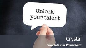  Presentation with unlock - Cool new presentation theme with unlock talent written backdrop and a dark gray colored foreground