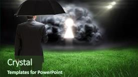  Presentation with football lights - Theme featuring unlock world - mature businessman holding an umbrella background and a tawny brown colored foreground