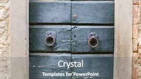  Presentation with ancient - Presentation theme enhanced with unlock world - old ancient door detail 27 background and a gray colored foreground