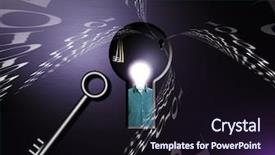  Presentation with unlock - Slides with unlock world - sci-fi like image binary code background and a wine colored foreground