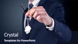  Presentation with keys - Audience pleasing slides consisting of unlocking dreams - young businessman hand over keys backdrop and a  colored foreground