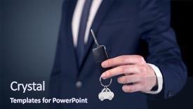  Presentation with encryption cipher keys and padlock - Beautiful presentation design featuring unlocking dreams - young businessman hand over keys backdrop and a navy blue colored foreground