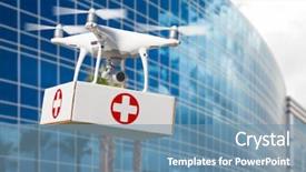  Presentation with quadcopter - Colorful PPT layouts enhanced with unmanned aircraft system uas quadcopter backdrop and a seafoam green colored foreground