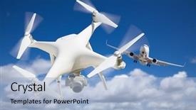  Presentation with quadcopter - Amazing slides having unmanned aircraft system uav quadcopter backdrop and a light blue colored foreground