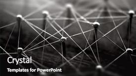  Presentation with internet communication - Colorful theme enhanced with unorganized or complicated network link backdrop and a dark gray colored foreground