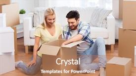  Presentation with mortgage - Cool new theme with unpack - mortgage moving and real estate backdrop and a  colored foreground