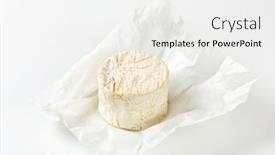  Presentation with camembert - Presentation theme enhanced with unpacked-camembert-cheese background and a white colored foreground