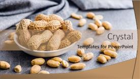  Presentation with peanuts - Slide set enhanced with unpeeled-and-peeled-peanuts background and a coral colored foreground