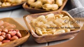  Presentation with peanuts - Presentation featuring unpeeled-and-peeled-peanuts background and a yellow colored foreground