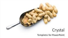  Presentation with peanuts - Slides featuring unpeeled peanuts in scoop isolated background and a white colored foreground