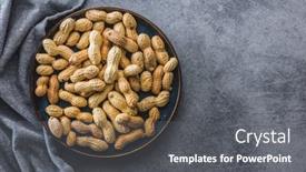  Presentation with peanuts - Presentation enhanced with unpeeled-peanuts-on-the-kitchen background and a gray colored foreground