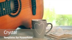  Presentation with acoustic - Amazing slide set having cup of tea next backdrop and a  colored foreground