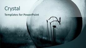  Presentation with unplugged - Cool new presentation design with electricity crisis - unplugged old lamp bulb backdrop and a sky blue colored foreground