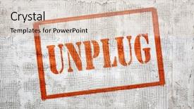  Presentation with graffiti - Slide set featuring unplugged - unplug- graffiti style sign background and a lemonade colored foreground