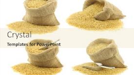  Presentation with rice grain - Slide deck enhanced with unpolished-rice-whole-grain background and a blonde colored foreground