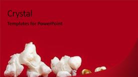  Presentation with popcorn - Slide deck with unpopped corn kernels side background and a black colored foreground