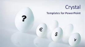  Presentation with how to save waster in current situation - PPT theme featuring unpredictability - egg showing unpredictable situation background and a  colored foreground