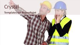  Presentation with architect - PPT theme featuring unpredictability - female architect looking appalled background and a lemonade colored foreground