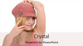  Presentation with beautiful young girl red - Amazing presentation having unpredictability - portrait of the beautiful young backdrop and a  colored foreground