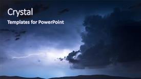  Presentation with mountain - PPT layouts consisting of unpredictability - thundestorm over a mountain range background and a navy blue colored foreground