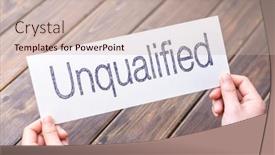  Presentation with paper - Audience pleasing presentation theme consisting of unqualified-to-qualified-on-paper backdrop and a soft green colored foreground