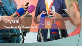  Presentation with entrepreneur - Beautiful theme featuring unrecognizable-female-entrepreneur-surrounded backdrop and a coral colored foreground