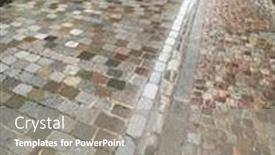  Presentation with people street - Presentation having unrecognizable-people-walking background and a gray colored foreground