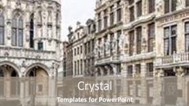  Presentation with brussels - PPT layouts having unrecognizable-person-walking-alone background and a gray colored foreground