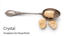  Presentation with sugar cane - PPT layouts consisting of unrefined cane sugar in silver background and a white colored foreground