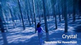  Presentation with danger - PPT theme enhanced with unrevealed danger through the woods background and a ocean colored foreground