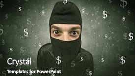  Presentation with black hand - Amazing slide set having unsafe act - money hungry thief in black backdrop and a  colored foreground