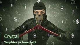  Presentation with black-hand - Presentation enhanced with unsafe act - money hungry thief in black background and a  colored foreground