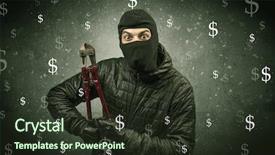  Presentation with black youths - Beautiful presentation theme featuring unsafe act - money hungry thief in black backdrop and a  colored foreground