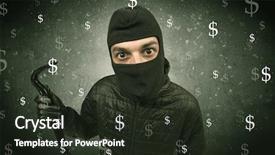  Presentation with black childen - Beautiful presentation theme featuring unsafe act - money hungry thief in black backdrop and a  colored foreground