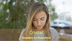  Presentation with green beauty - Presentation having unseen-beauty-portrait and a coral colored foreground