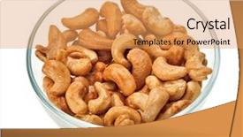  Presentation with nut - Presentation theme enhanced with unshelled cashew nuts background and a yellow colored foreground