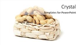  Presentation with peanut - Amazing slide deck having unshelled peanuts peanuts isolated backdrop and a white colored foreground