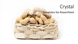  Presentation with peanuts - Colorful slide set enhanced with unshelled peanuts peanuts isolated backdrop and a  colored foreground