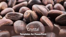  Presentation with pine - Colorful presentation design enhanced with unshelled pine nuts macro food background backdrop and a tawny brown colored foreground