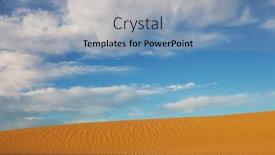  Presentation with sand dunes - PPT theme having unspoiled-sand-dunes background and a light blue colored foreground