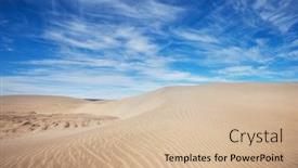  Presentation with sand dunes - Presentation design with unspoiled-sand-dunes background and a soft green colored foreground