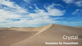  Presentation with sand dunes - PPT theme enhanced with unspoiled-sand-dunes background and a coral colored foreground
