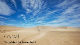  Presentation with sand dunes - Slides with unspoiled-sand-dunes background and a coral colored foreground