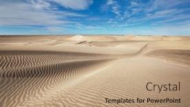  Presentation with sand dunes - Presentation theme enhanced with unspoiled-sand-dunes background and a coral colored foreground