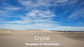  Presentation with sand dunes - PPT theme featuring unspoiled-sand-dunes background and a coral colored foreground