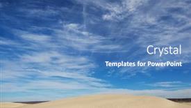  Presentation with sand dunes - PPT layouts consisting of unspoiled-sand-dunes background and a teal colored foreground