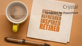  Presentation with retirement - Slides enhanced with unstressed-refreshed-inspired-retired-retirement background and a lemonade colored foreground