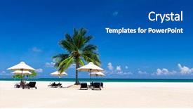  Presentation with sri lanka - Beautiful PPT theme featuring untouchable - untouched tropical beach in sri backdrop and a dark gray colored foreground